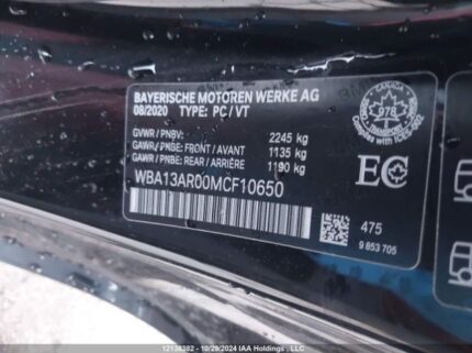 WBA13AR00MCF10650 2021 BMW