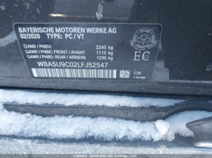 WBA5U9C02LFJ52547 2020 BMW