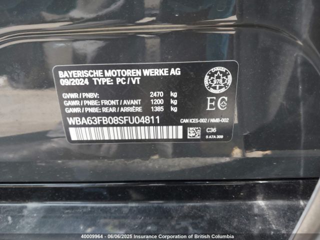 WBA63FB08SFU04811 2025 BMW