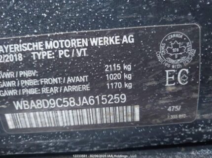 WBA8D9C58JA615259 2018 BMW