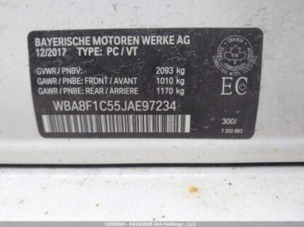 WBA8F1C55JAE97234 2018 BMW
