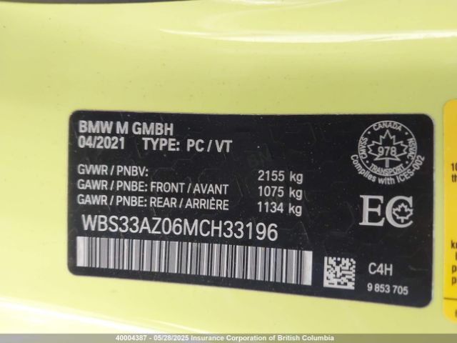 WBS33AZ06MCH33196 2021 BMW
