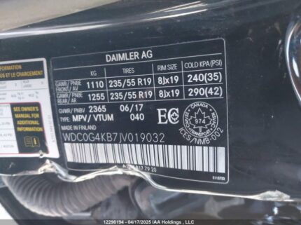 WDC0G4KB7JV019032 2018 MERCEDES-BENZ