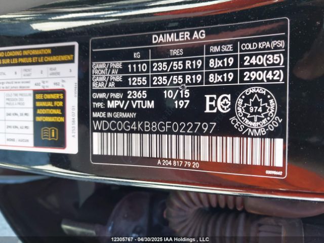 WDC0G4KB8GF022797 2016 MERCEDES-BENZ