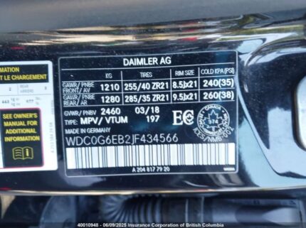 WDC0G6EB2JF434566 2018 MERCEDES-BENZ