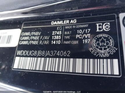 WDDUG8JB8JA374062 2018 MERCEDES-BENZ