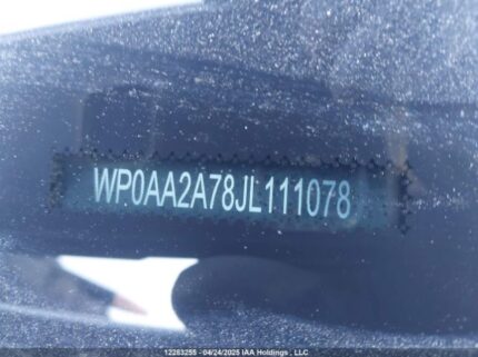 WP0AA2A78JL111078 2018 PORSCHE