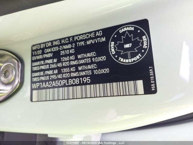 WP1AA2A50PLB08195 2023 PORSCHE