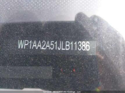 WP1AA2A51JLB11386 2018 PORSCHE