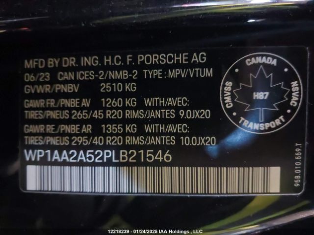 WP1AA2A52PLB21546 2023 PORSCHE
