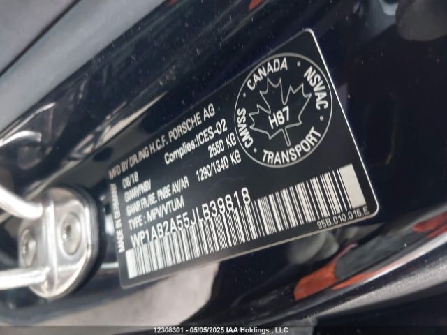 WP1AB2A55JLB39818 2018 PORSCHE