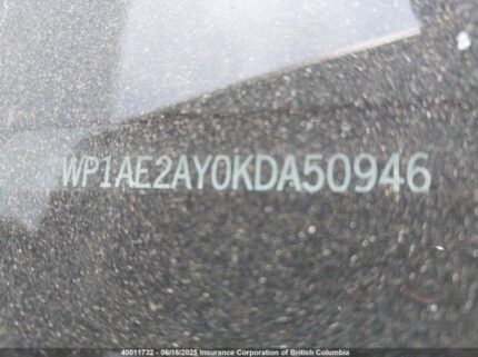 WP1AE2AY0KDA50946 2019 PORSCHE