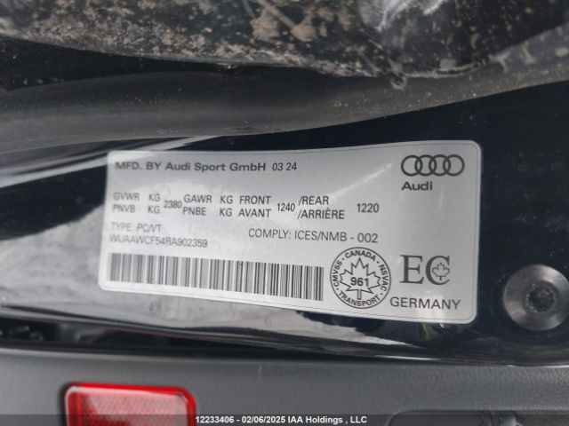 WUAAWCF54RA902359 2024 AUDI