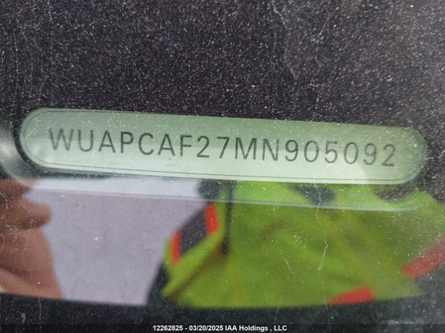 WUAPCAF27MN905092 2021 AUDI