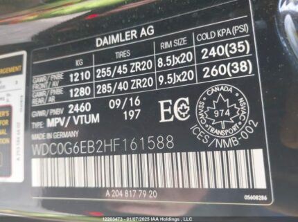 WDC0G6EB2HF161588 2017 MERCEDES-BENZ
