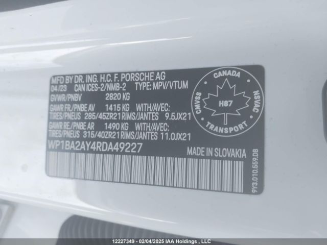 WP1BA2AY4RDA49227 2024 PORSCHE