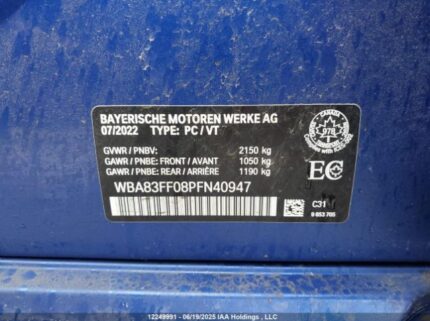 WBA83FF08PFN40947 2023 BMW