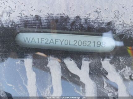WA1F2AFY0L2062196 2020 AUDI