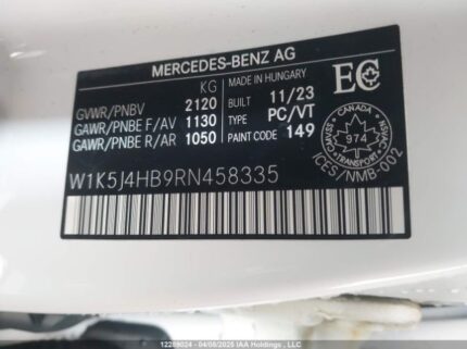 W1K5J4HB9RN458335 2024 MERCEDES-BENZ