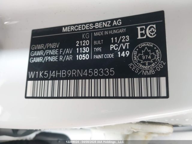 W1K5J4HB9RN458335 2024 MERCEDES-BENZ