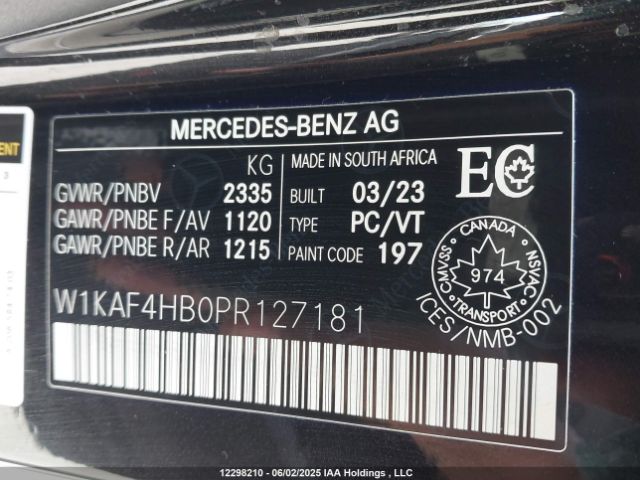 W1KAF4HB0PR127181 2023 MERCEDES-BENZ