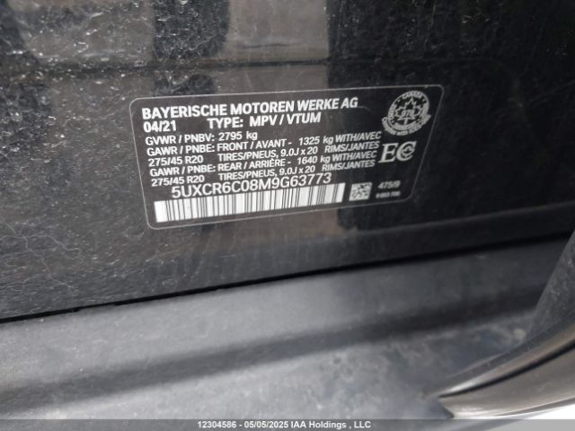 5UXCR6C08M9G63773 2021 BMW