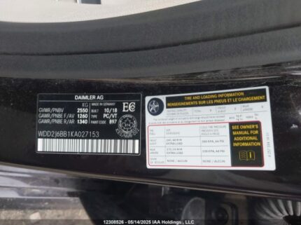 WDD2J6BB1KA027153 2019 MERCEDES-BENZ