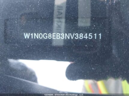 W1N0G8EB3NV384511 2022 MERCEDES-BENZ