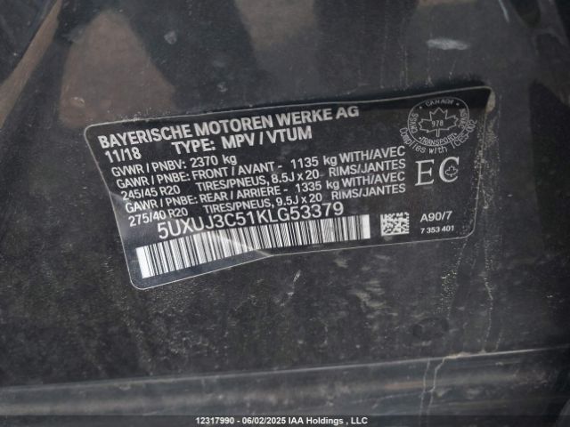 5UXUJ3C51KLG53379 2019 BMW