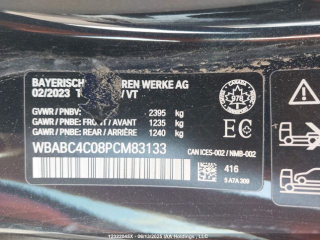 WBABC4C08PCM83133 2023 BMW