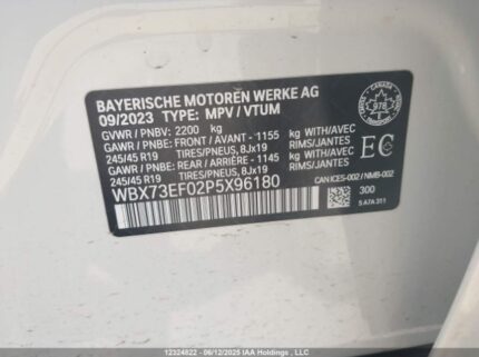 WBX73EF02P5X96180 2023 BMW