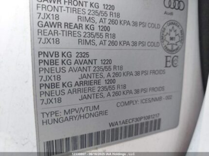 WA1AECF30P1081217 2023 AUDI
