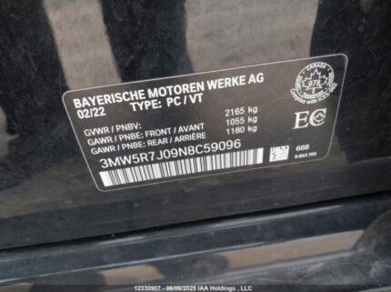 3MW5R7J09N8C59096 2022 BMW