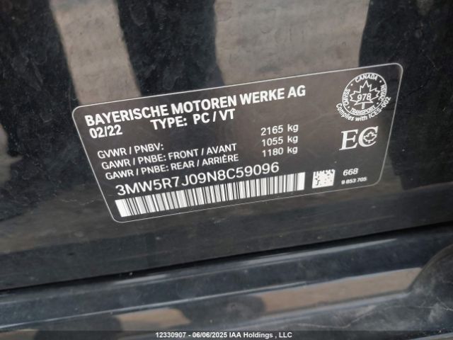 3MW5R7J09N8C59096 2022 BMW