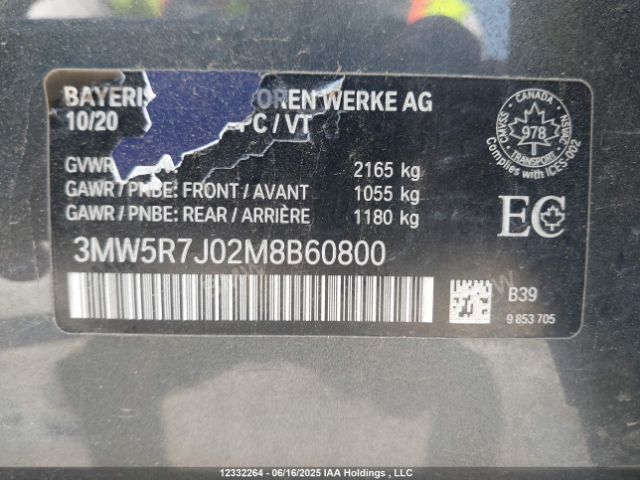 3MW5R7J02M8B60800 2021 BMW