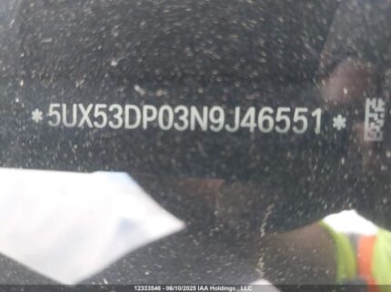 5UX53DP03N9J46551 2022 BMW