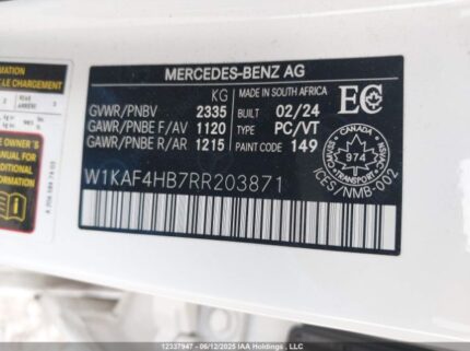 W1KAF4HB7RR203871 2024 MERCEDES-BENZ