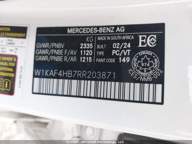W1KAF4HB7RR203871 2024 MERCEDES-BENZ