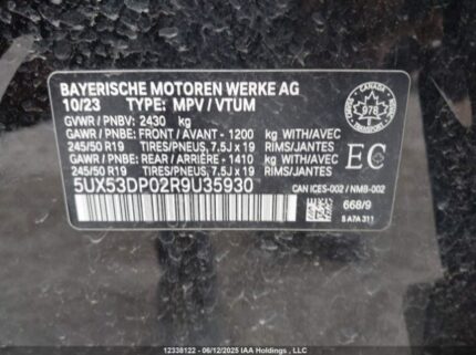 5UX53DP02R9U35930 2024 BMW