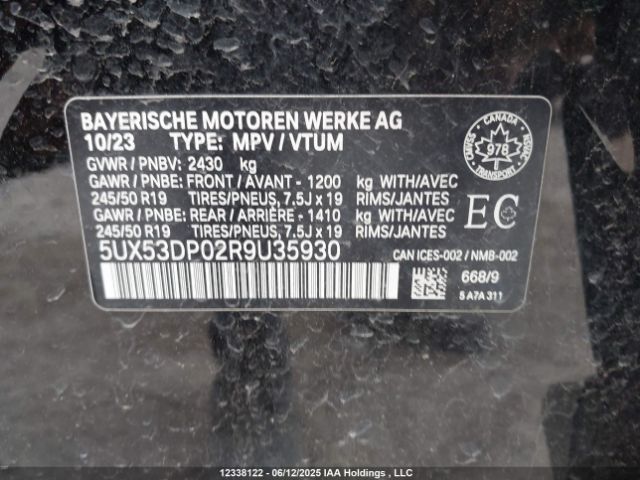5UX53DP02R9U35930 2024 BMW