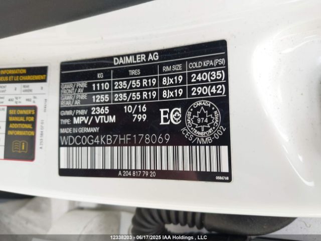 WDC0G4KB7HF178069 2017 MERCEDES-BENZ