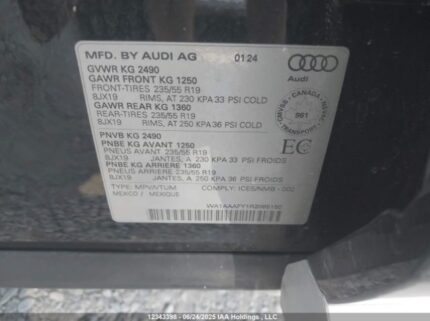WA1AAAFY1R2065150 2024 AUDI