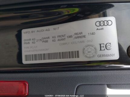 WAUENAF46JN006281 2018 AUDI