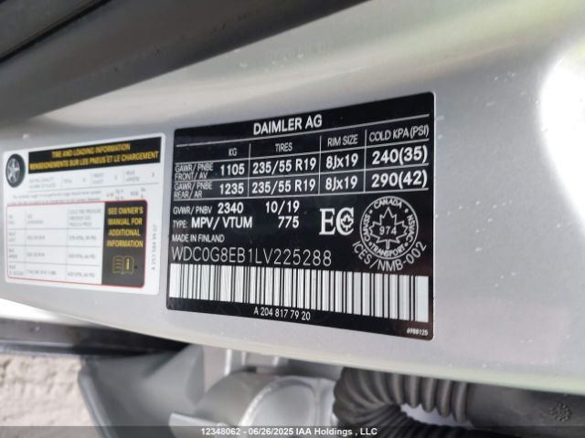WDC0G8EB1LV225288 2020 MERCEDES-BENZ