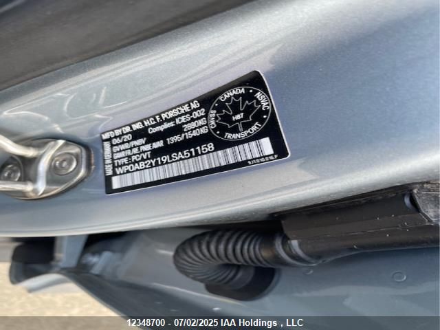WP0AB2Y19LSA51158 2020 PORSCHE