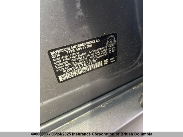 5UXKR0C52JL072791 2018 BMW