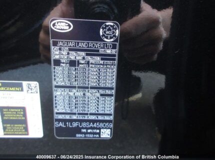 SAL1L9FU8SA458059 2025 LAND ROVER