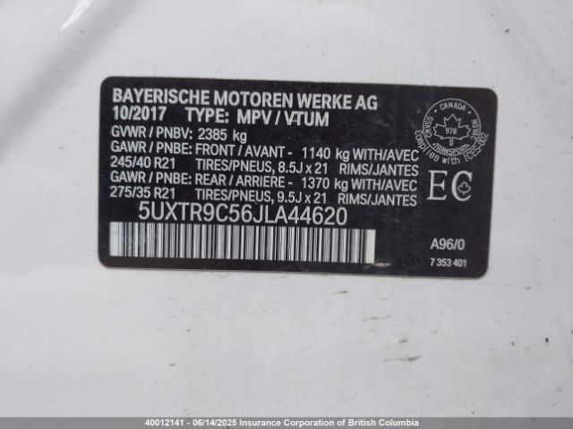 5UXTR9C56JLA44620 2018 BMW