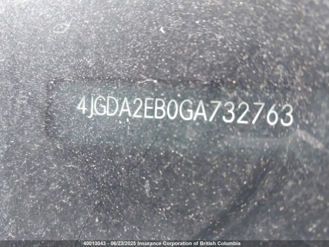 4JGDA2EB0GA732763 2016 MERCEDES-BENZ
