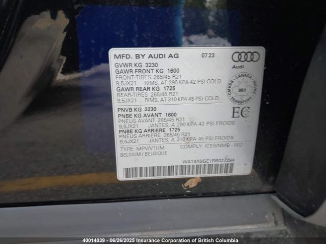 WA14ABGE1RB027294 2024 AUDI